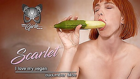 Food fetish movie featuring a hot redhead in a toy video