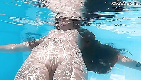 Sensational Hungarian Babe In Poolside Swim Session