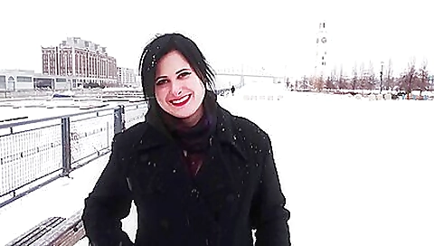 Busty chick is riding her husband in her sexy stockings