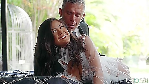 Horny brunette with hairy pussy gets her cunt fucked hard