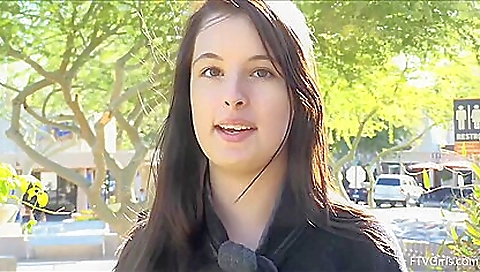 Nudist in a sexy outfit is caught in the open by a guy