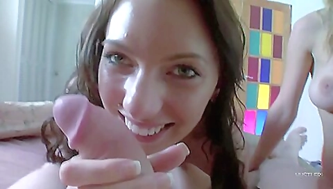 Blonde brunette gets fucked hard and gets a good creampie