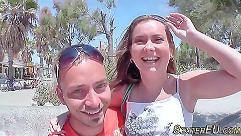 A young teen with a cute face and beautiful legs gets banged outdoors