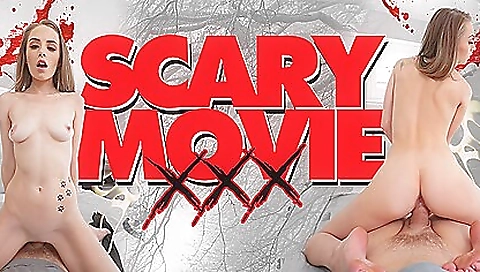 Brunette with natural tits taking a big black dick