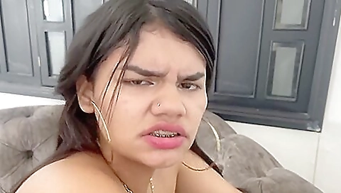 Brunette chick with a tattooed pussy gets anal cumshot