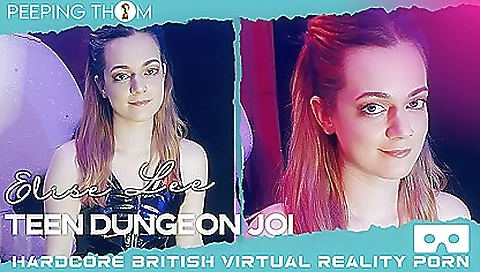 Stunning teen babe is in her dungeon and fingering