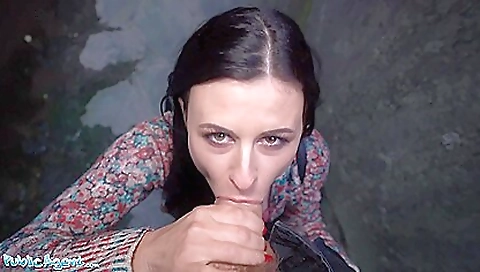 Big cocks casting with a sexy brunette in front of the camera