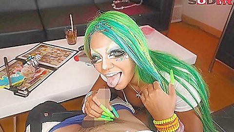 Japanese girl in a hot porn clip with blowjob and sex