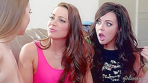 Blonde hottie gets her hairy pussy fucked by her lesbian partner